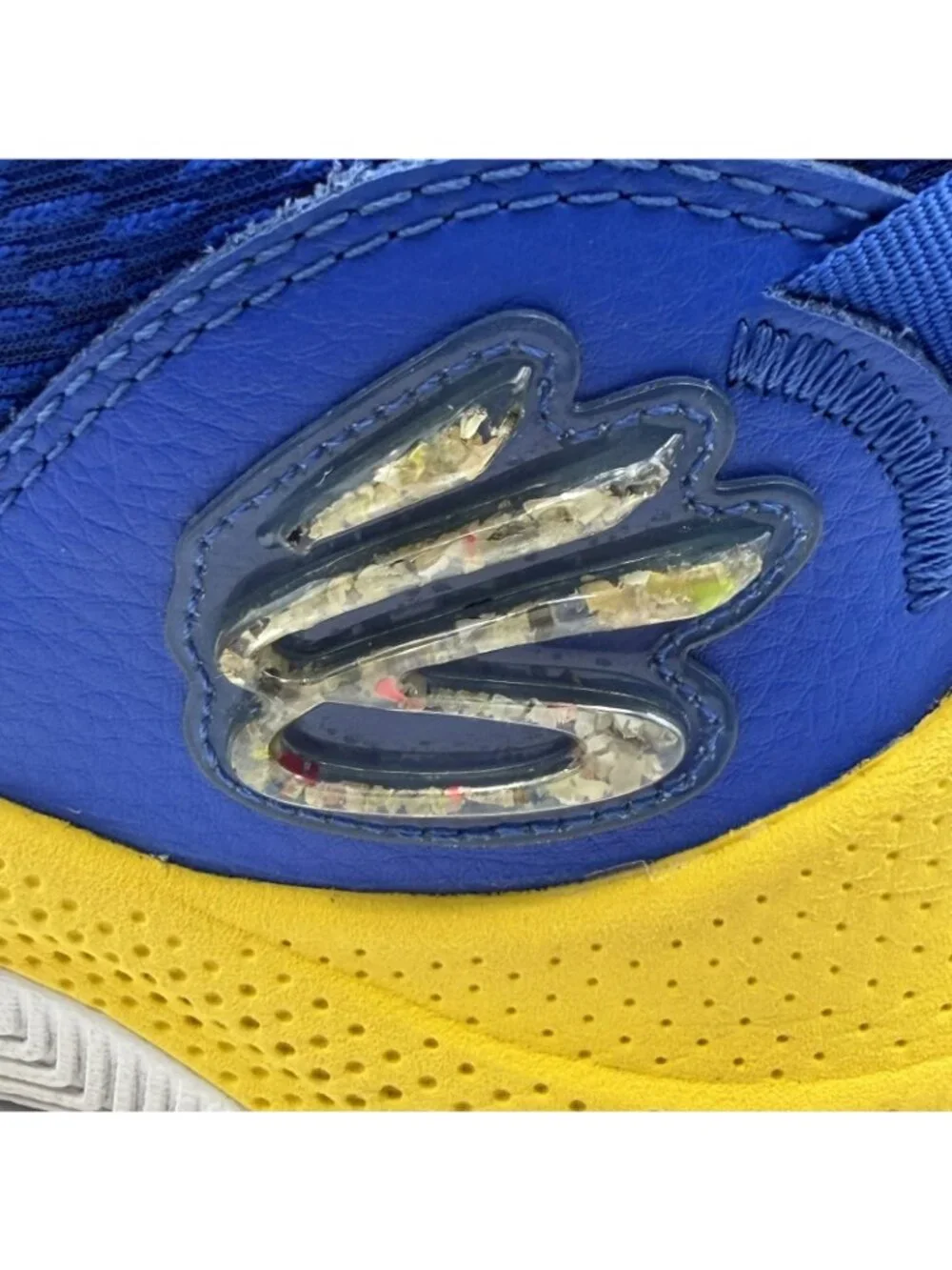 Under Armour Curry Flow 8 Youth Kids Basketball Shoes Blue Yellow Size 6Y